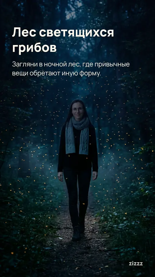Лес светящихся грибов